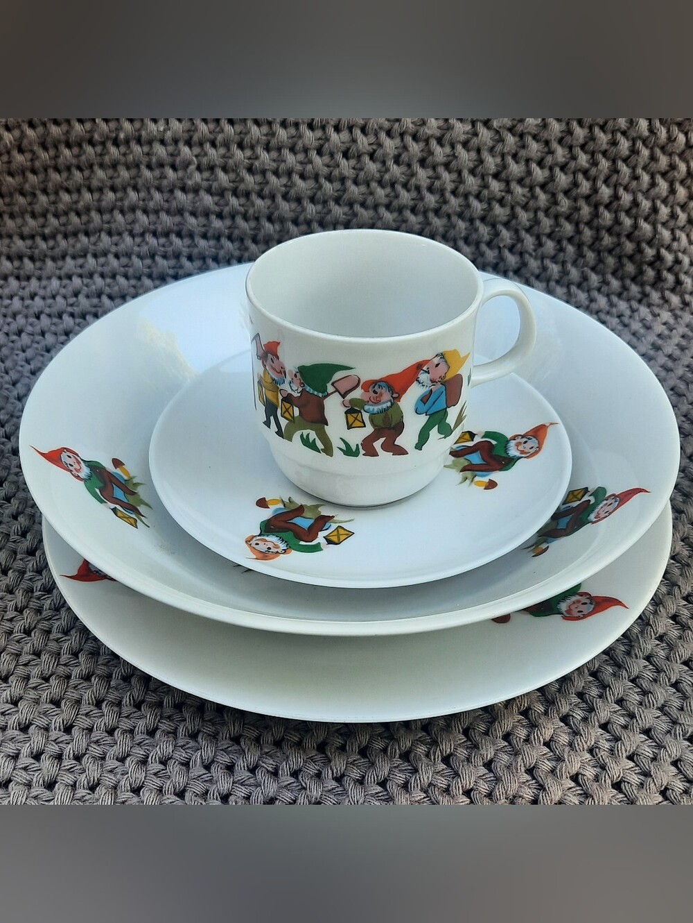 VTG Bareuther Waldsassen Porcelain Snow White 4 Piece Childrens Breakfast Set